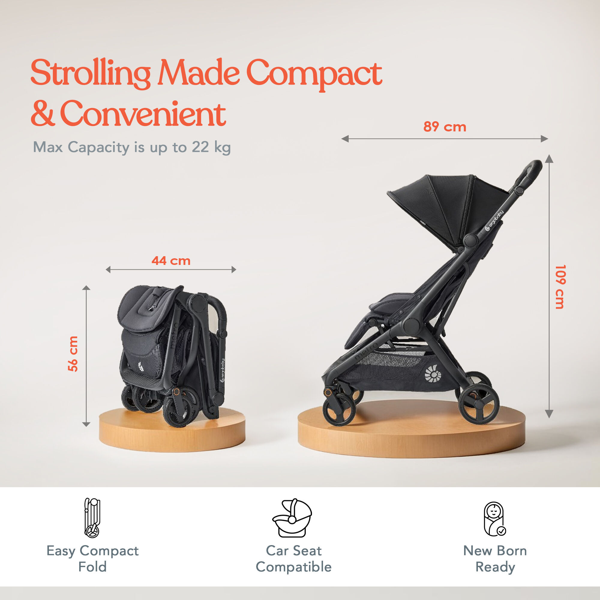 Ergobaby Metro 3 Stroller- Onyx Black image number 7