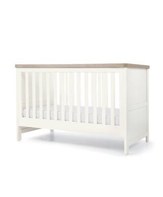 Keswick Baby Cot Bed White Oak