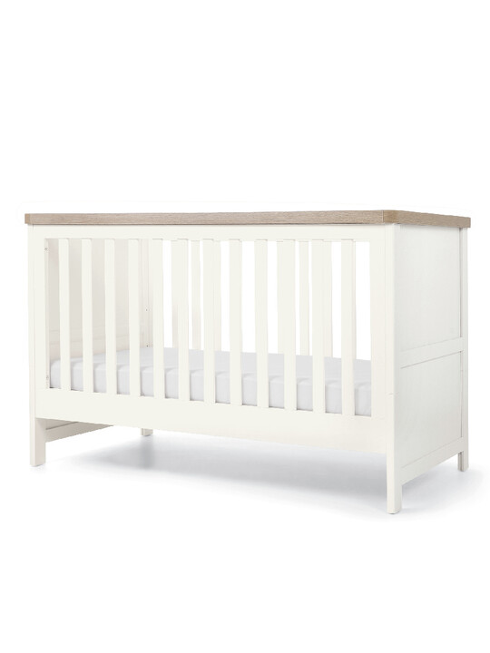 Keswick Baby Cot Bed White Oak image number 1