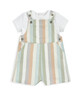 2 Piece Stripe Woven Dungaree Set image number 2