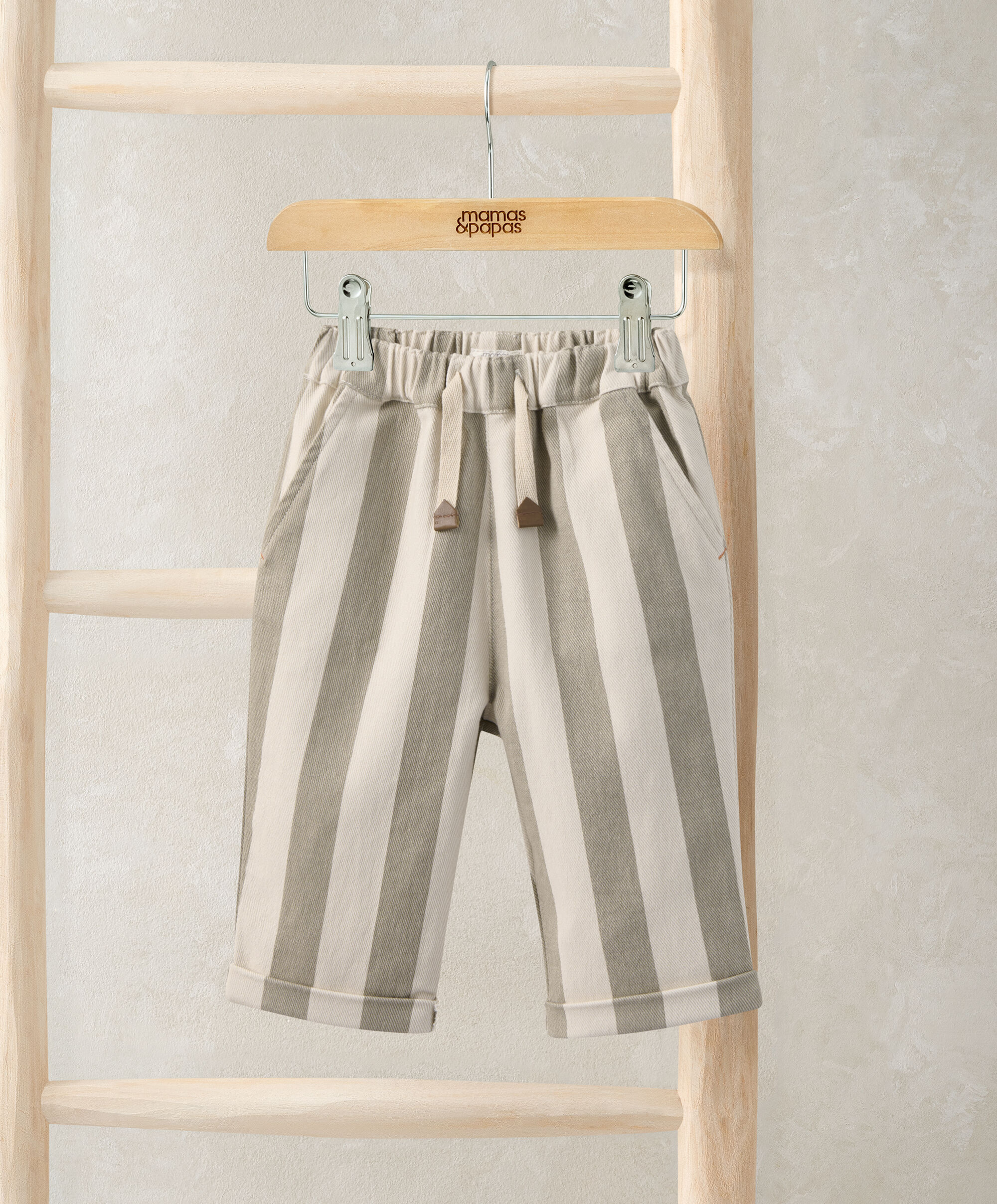 Stripped Twill Joggers