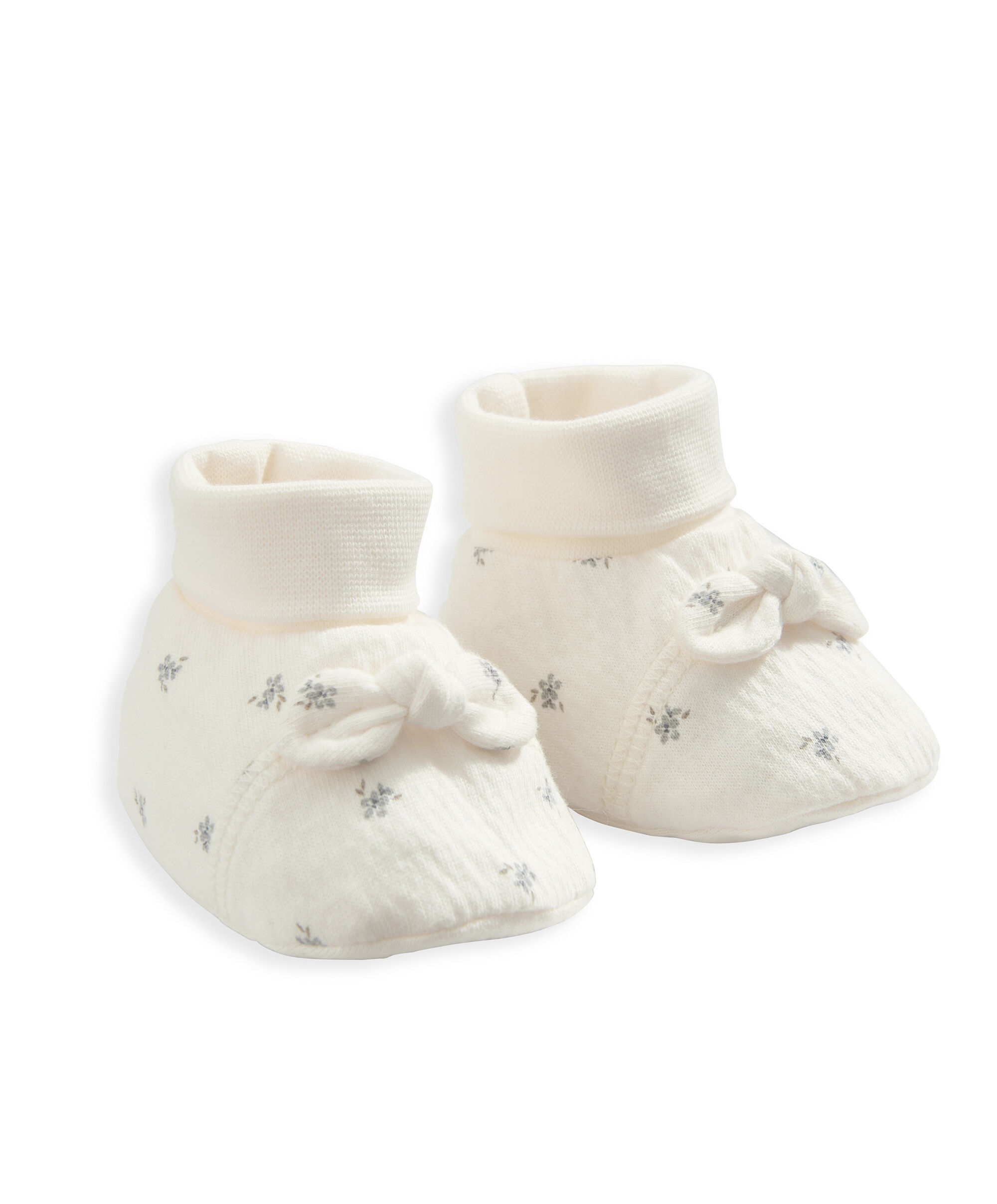 Ditsy Hat & Booties Set - Blue image number 3