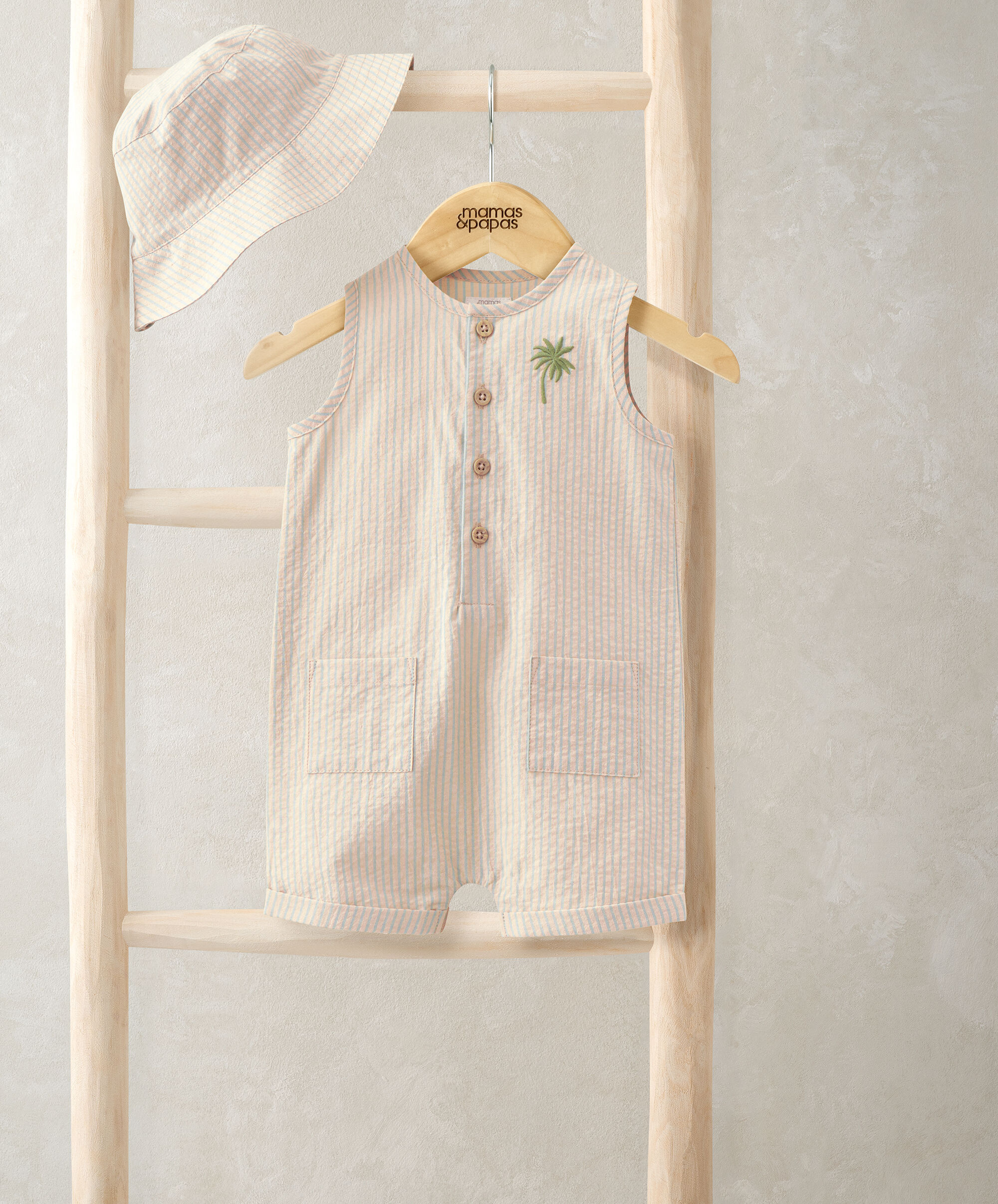 Sleeveless Romper & Hat image number 1