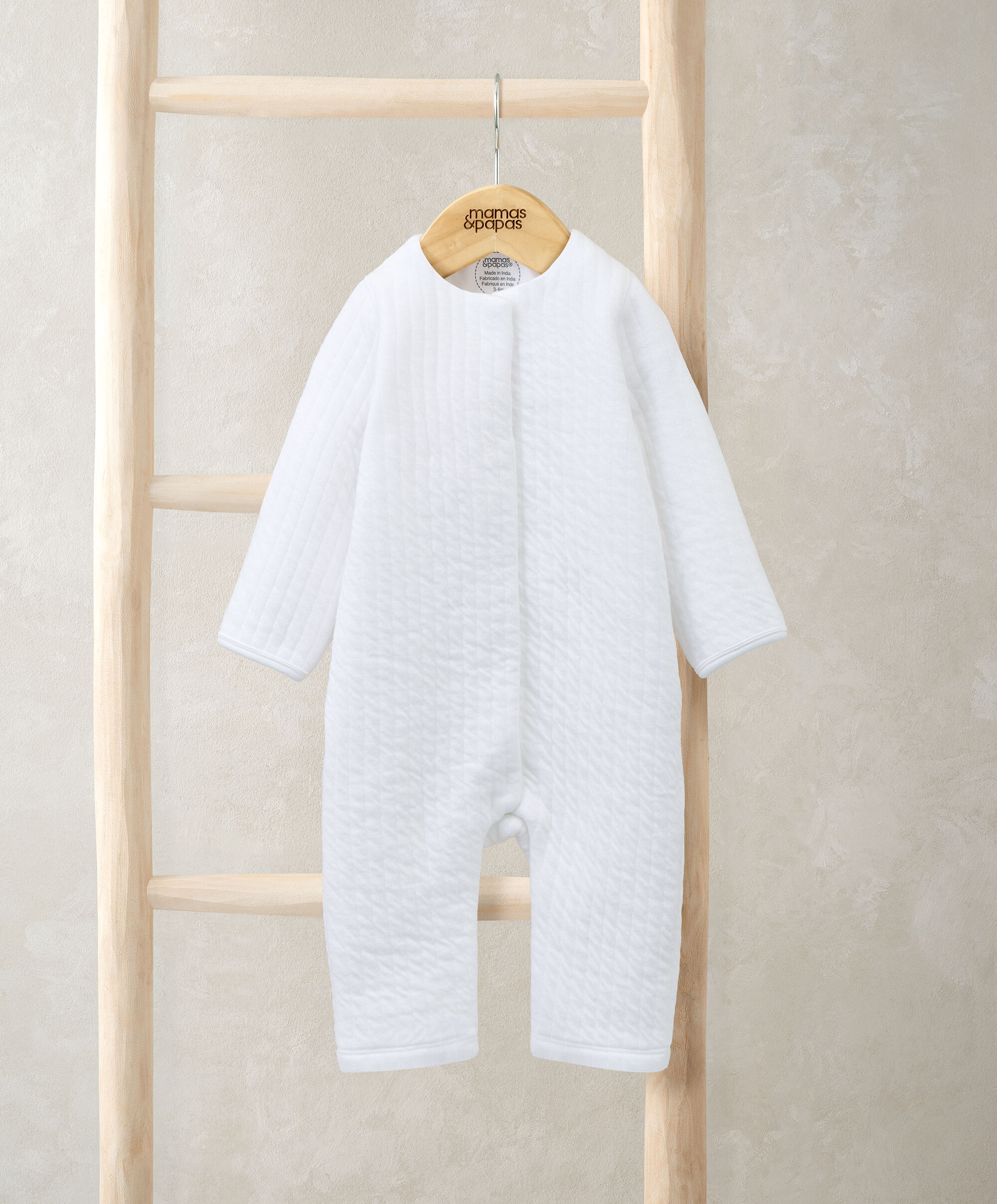 Quilted Romper - White image number 1