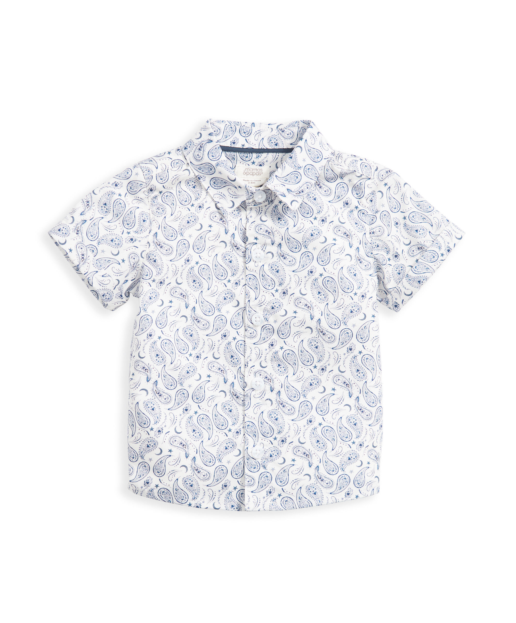 Paisley Print Shirt - Blue and White image number 2