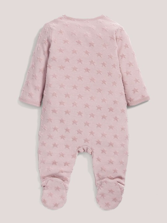 Star Jacquard All-In-One Pink- New Born image number 2