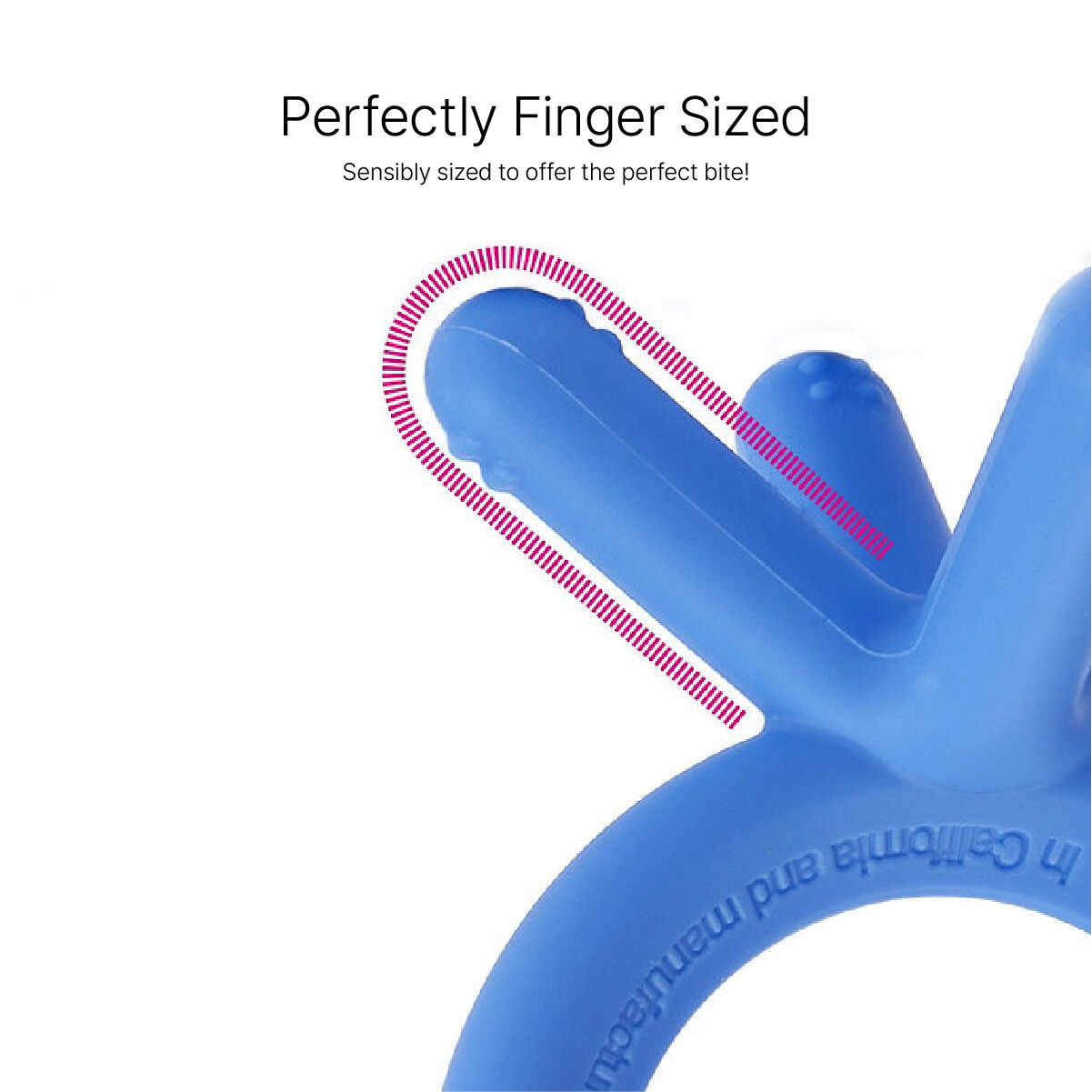 Comotomo Silicone Baby Teether Blue 3 Months + image number 3