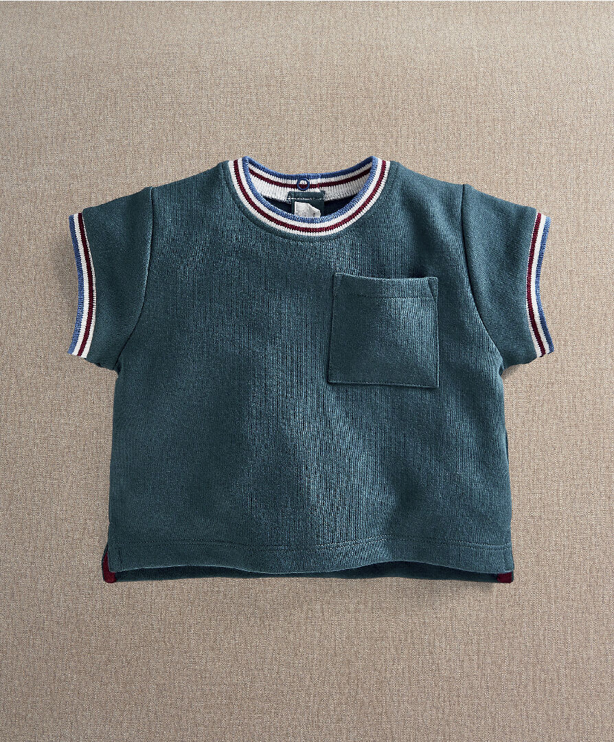 Rib Collar T-Shirt