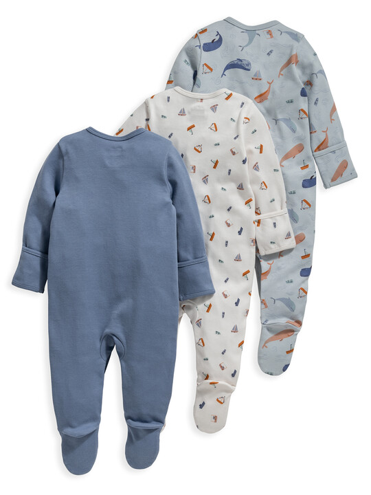Whale Sleepsuits 3 Pack image number 2
