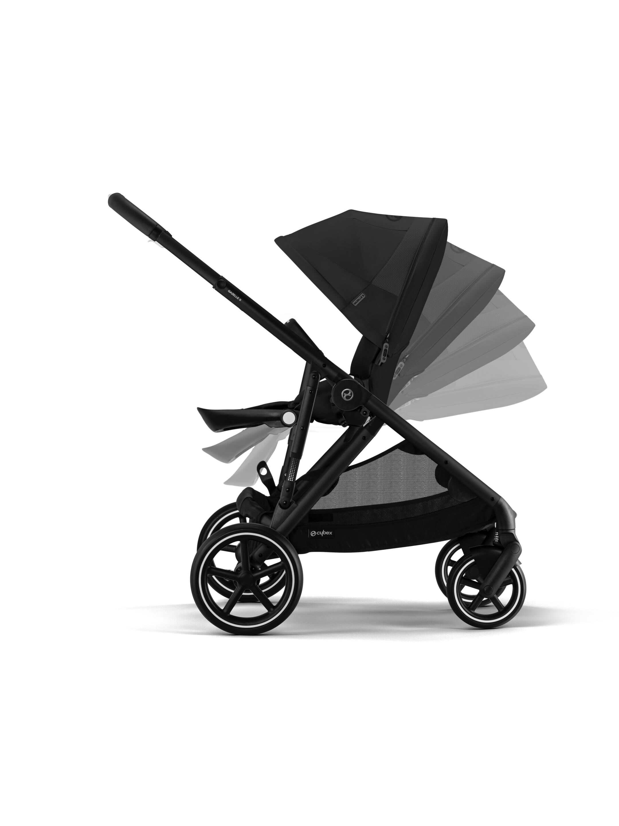 Cybex Gazelle S Stroller Frame with Seat Unit - Moon Black image number 3