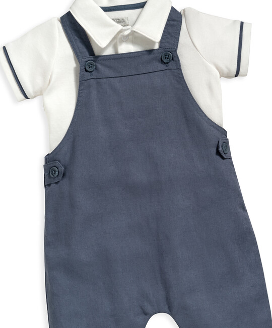 Polo Shirt & Dungarees - Set Of 2 image number 5