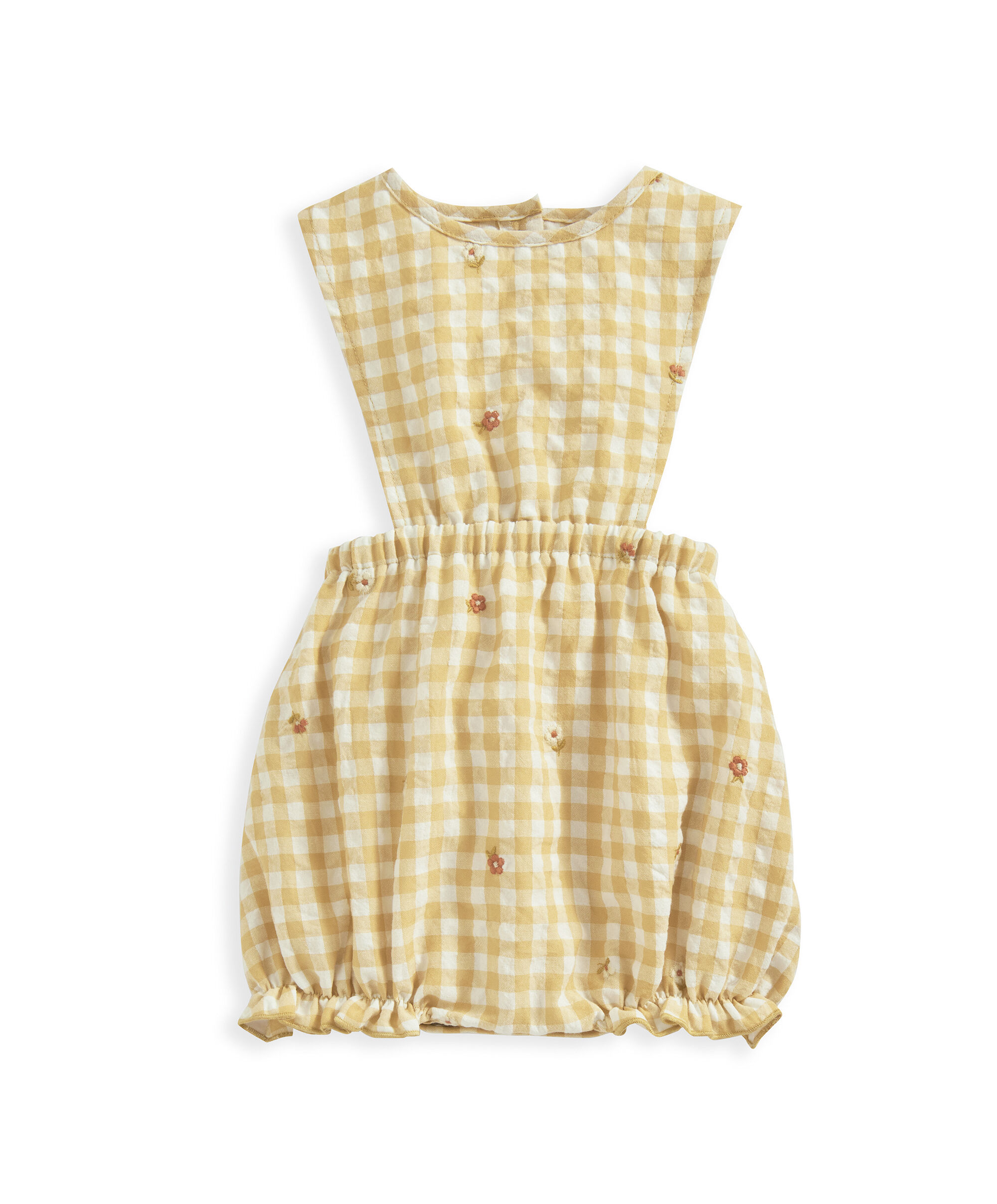 Yellow Gingham Romper Set - 2 Piece set image number 5