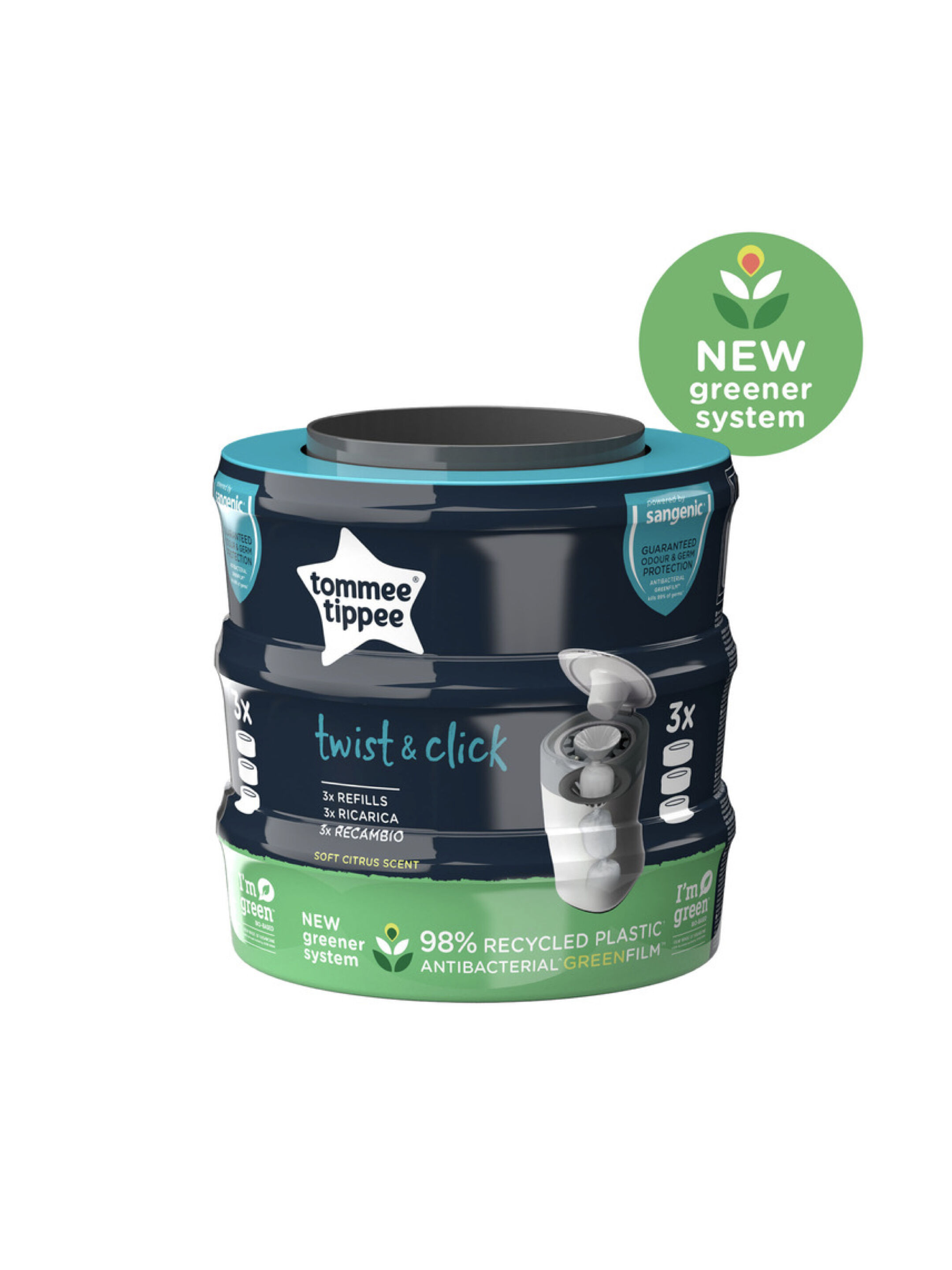 Tommee Tippee Nappy Disposal Sangenic Tec Refills, pack of 3