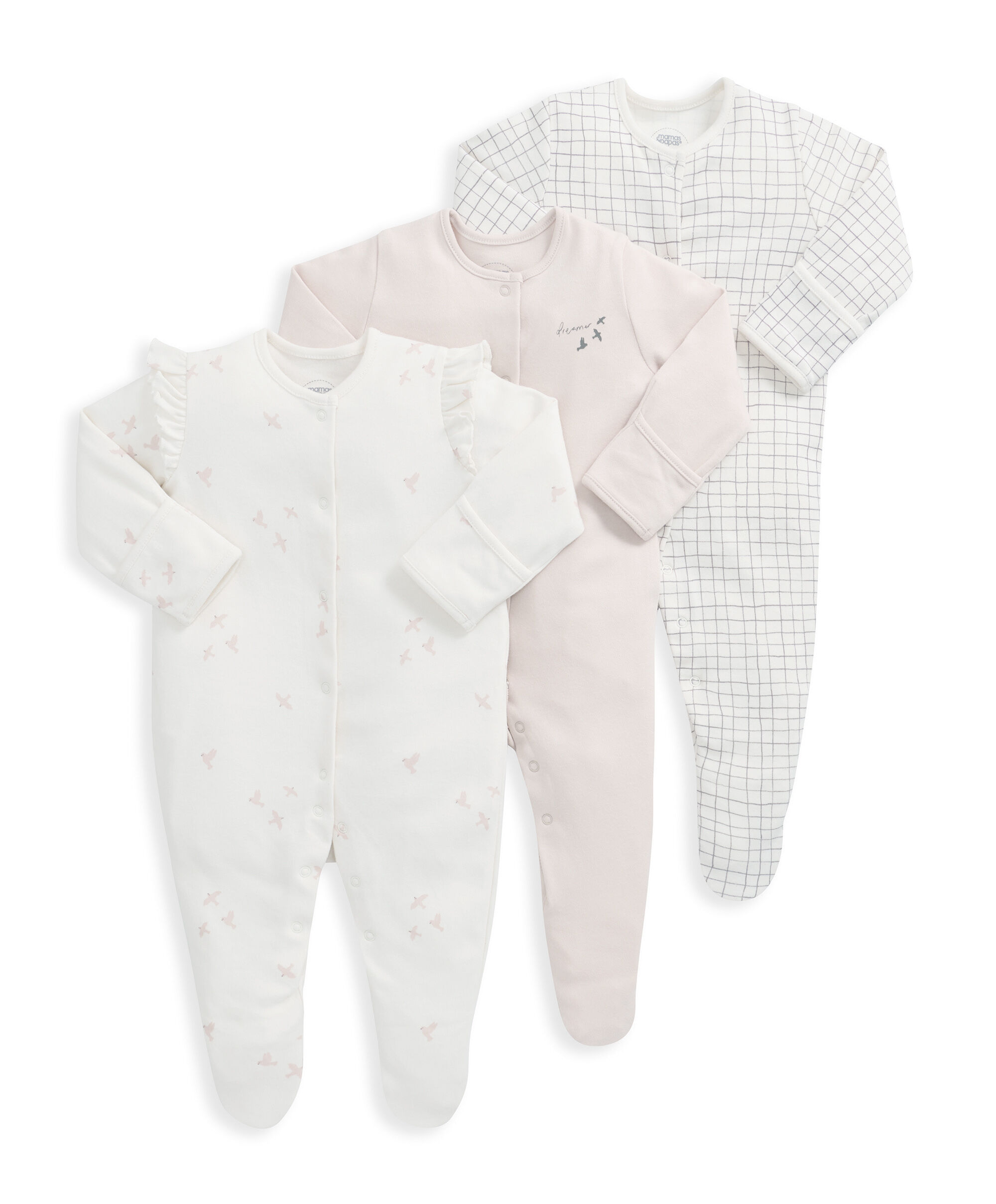 3 pack Flock Sleepsuits image number 2