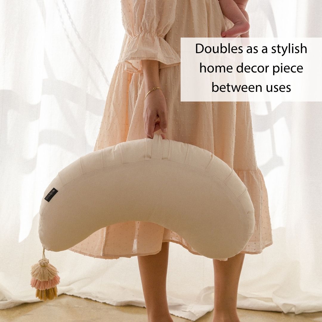 DockATot Nursing Pillow - Sand Chambray image number 4