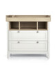 Harwell 4 Piece Cotbed with Dresser Changer, Wardrobe, and Essential Fibre Mattress Set- White image number 12