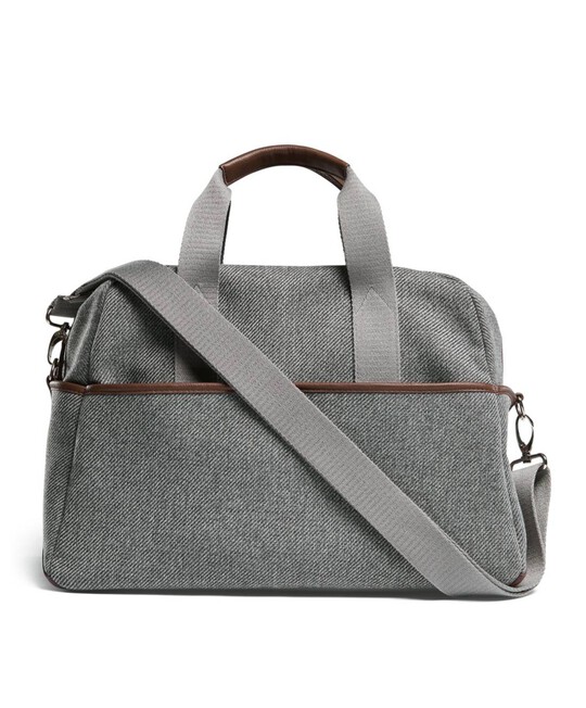 Bowling Style Changing Bag with Bottle Holder - Grey Twill image number 4