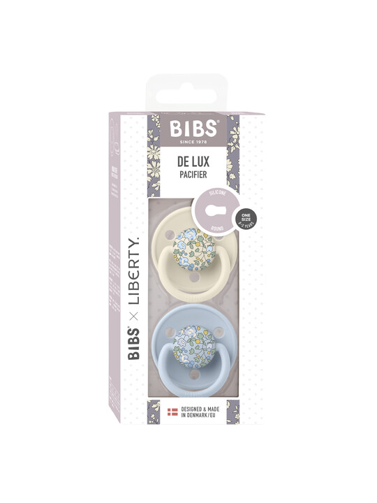 BIBS x Liberty Pacifier DeLux Elosie and Baby blue (0+ months) image number 2