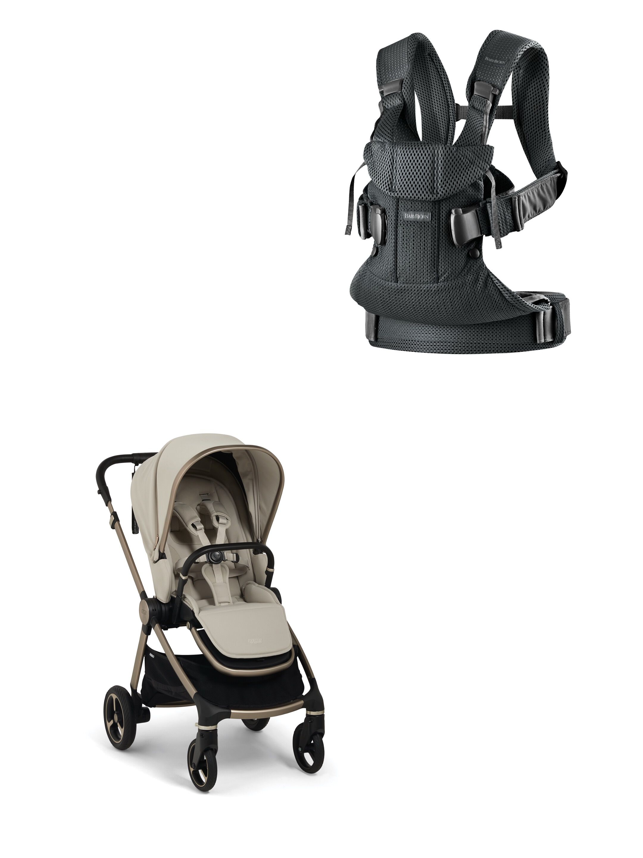 Vardo Shell Stroller with Babybjorn Carrier Mini 2 Piece Bundle image number 1
