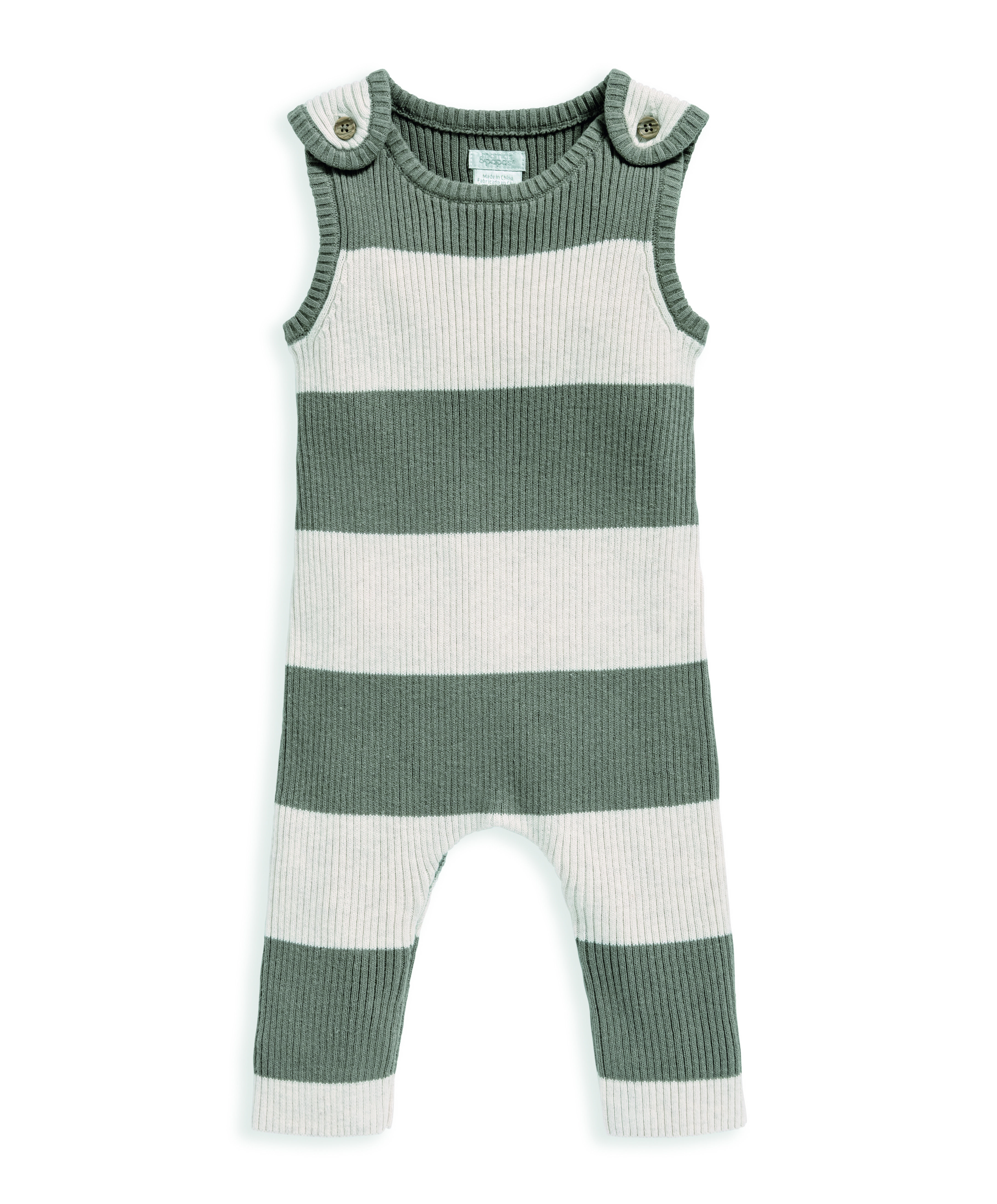 Rib Stripe Romper image number 2