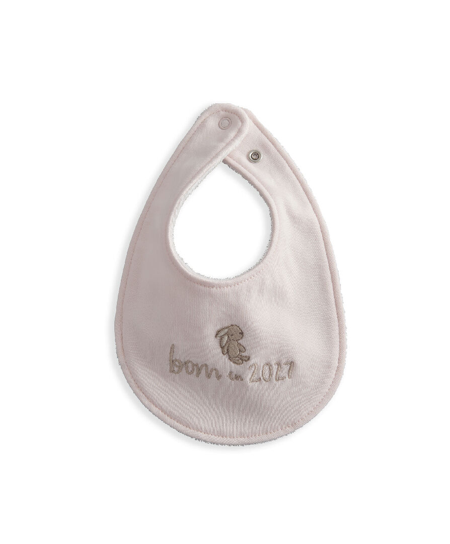 Pink Born In 2027 Bib image number 2