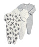 Grey Print Sleepsuits - 3 Pack image number 1