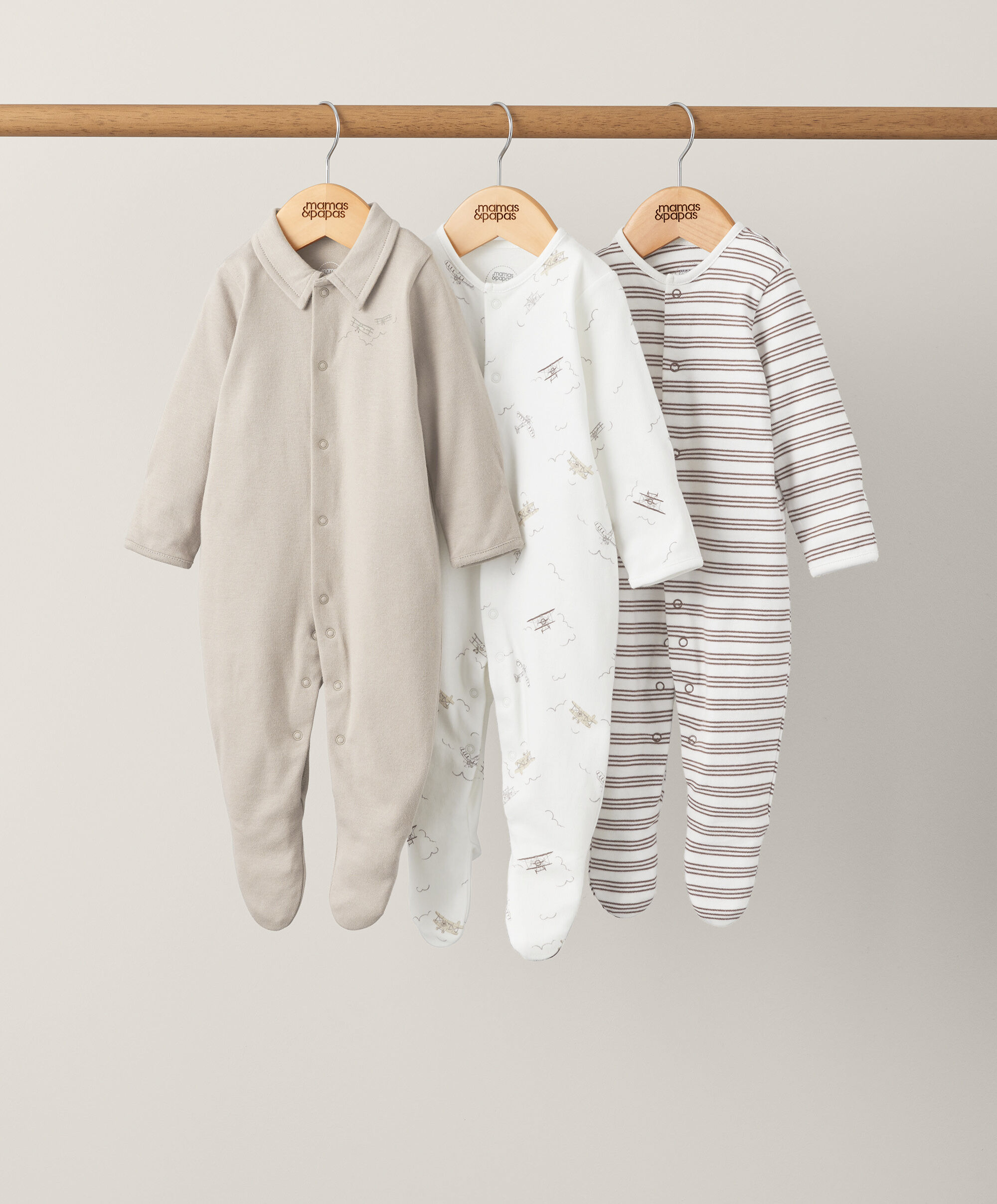 3 pack Nostalgic Travels Sleepsuits