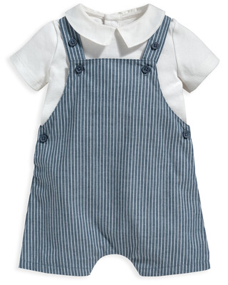 Body Suit & Short Dungarees - Set Of 2