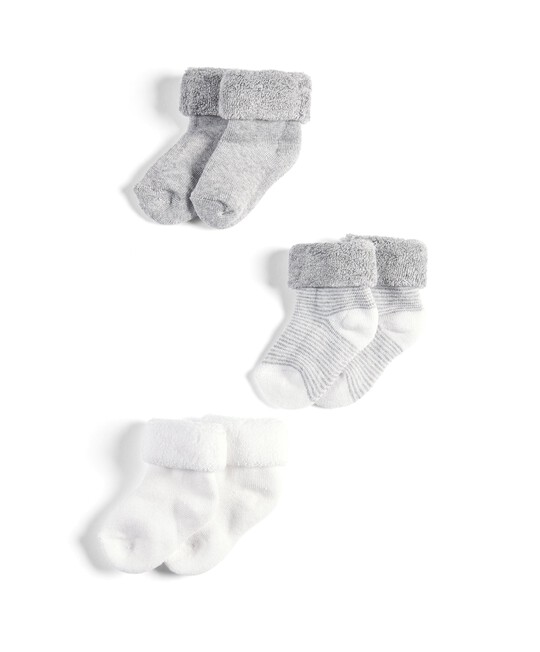 3 Pack Loopback Socks Grey image number 1