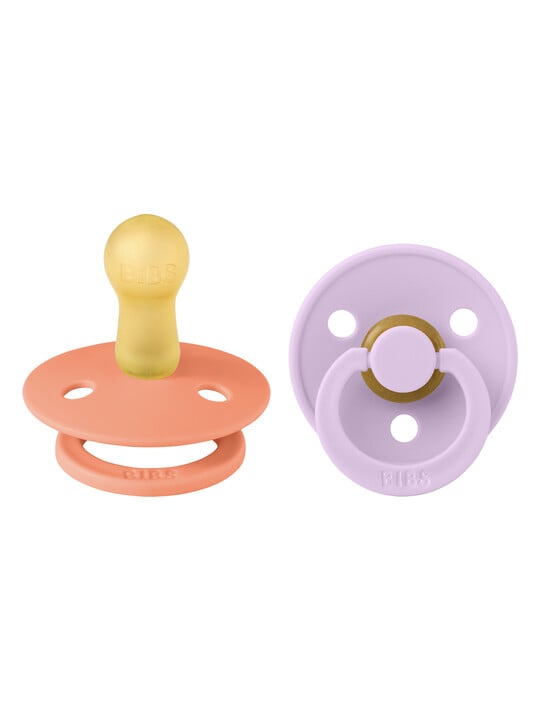 Bibs Pacifier Colour Collection - Papaya & Violet Sky 2 Pack (6+ months) image number 1