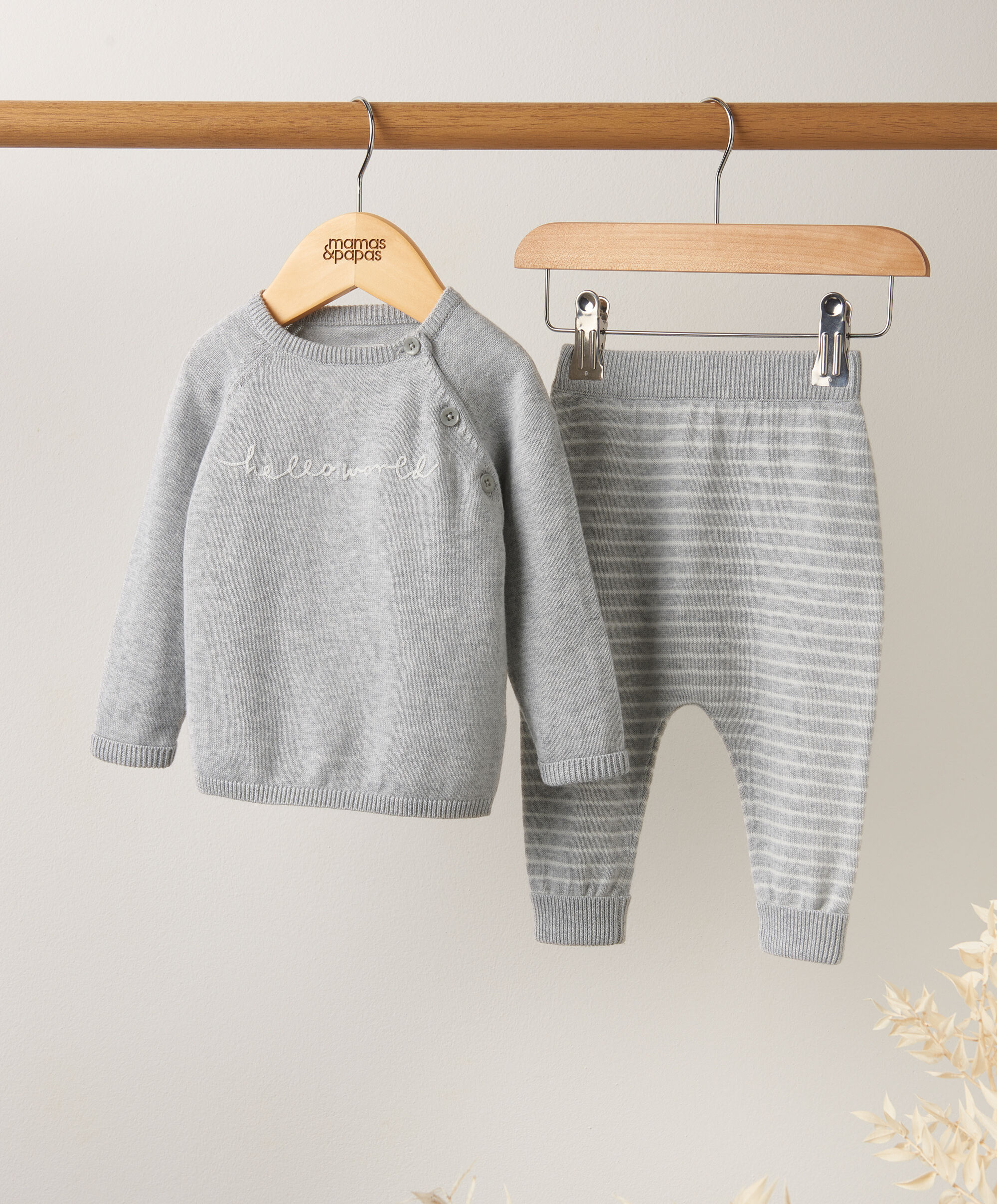 Hello World Knit Top & Trousers - Set Of 2 image number 4