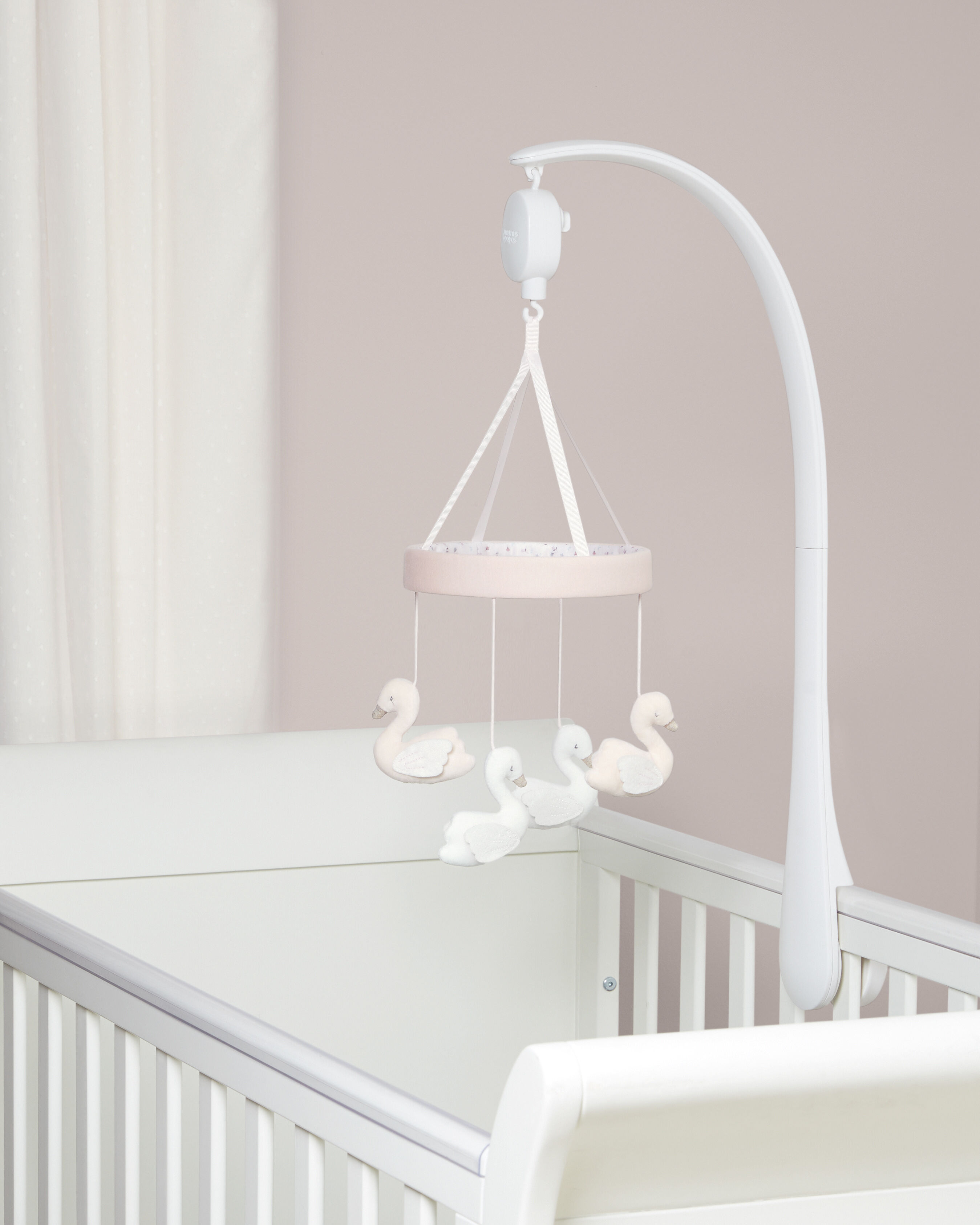 Welcome to the World Floral Musical Mobile - Pink &amp; White