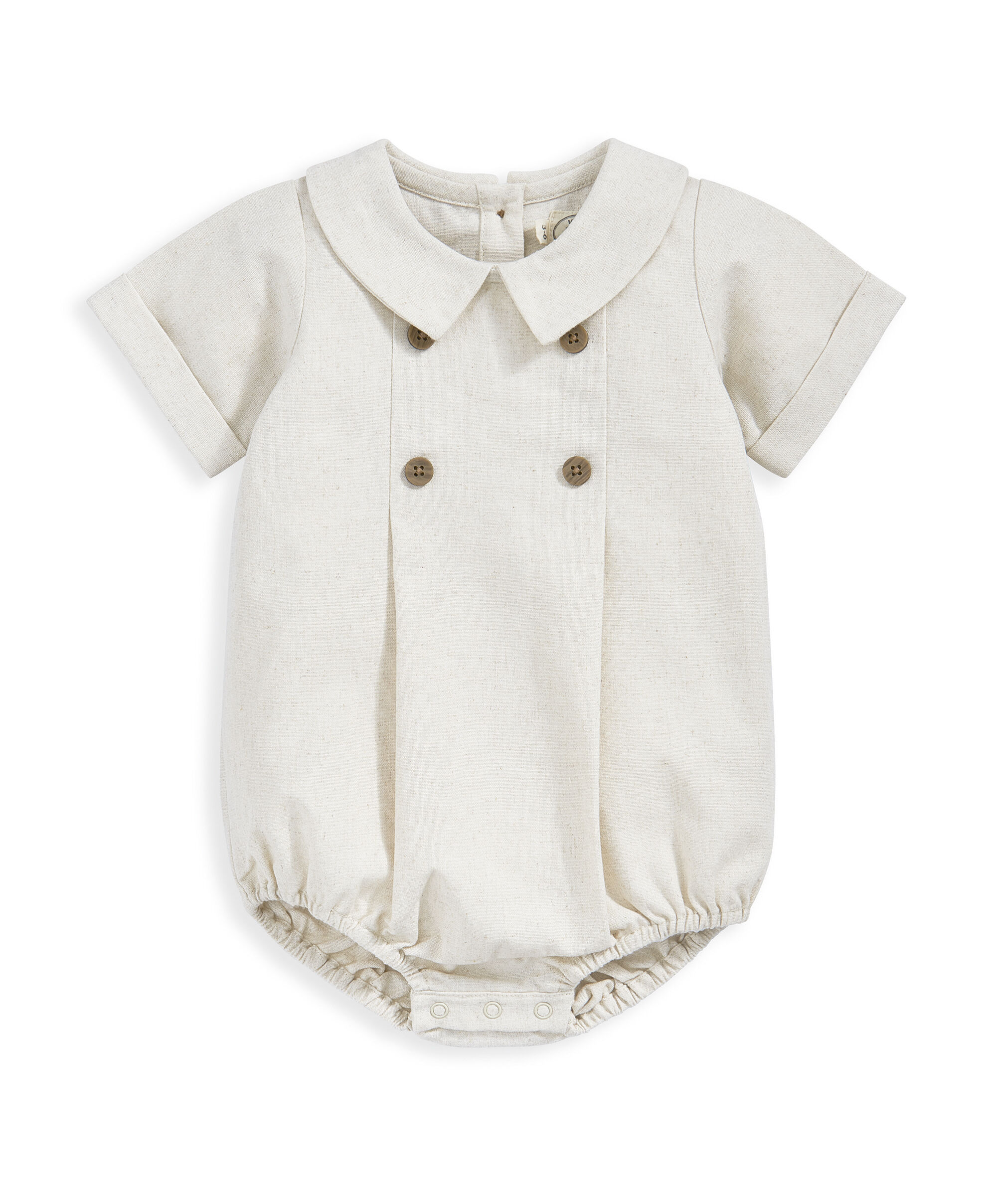Linen Romper - Neutral image number 2