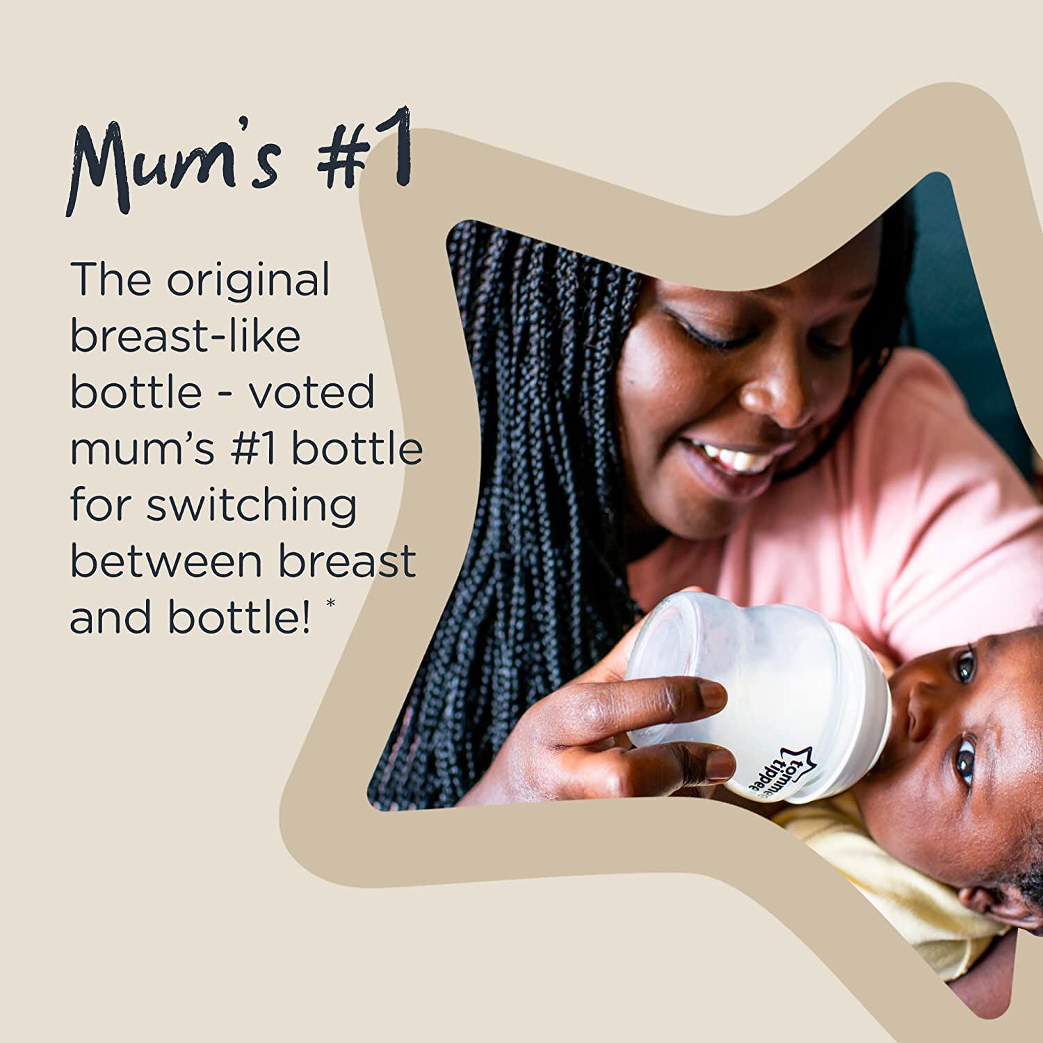 Tommee Tippee Closer To Nature Baby 260ml Bottle, 0 Months +, Pack of 6 image number 4