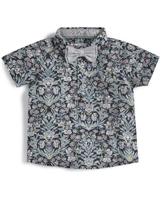 Liberty London Sea Grass Woven Shirt, Bloomers & Bowtie - 3 Piece Set image number 3
