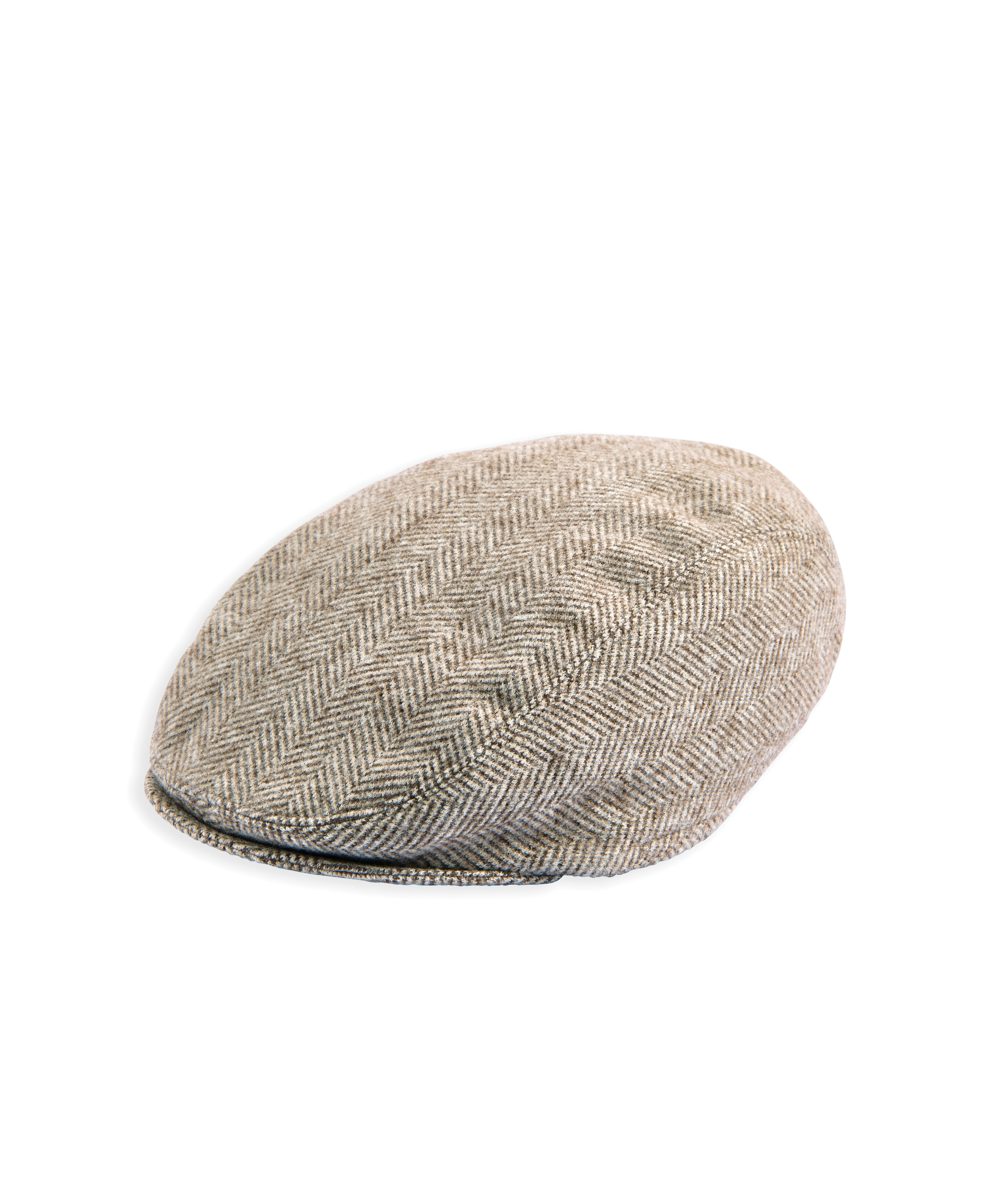 Herringbone Flat Cap - Oatmeal image number 2
