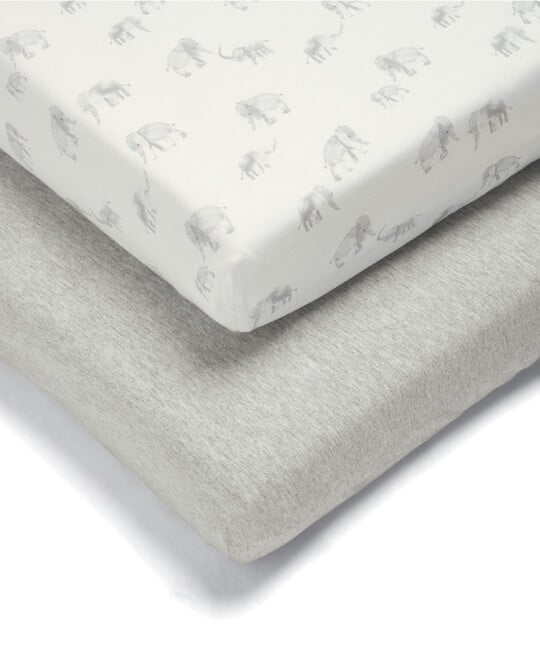Elephant Cotbed Fitted Sheets - 2 Pack image number 1