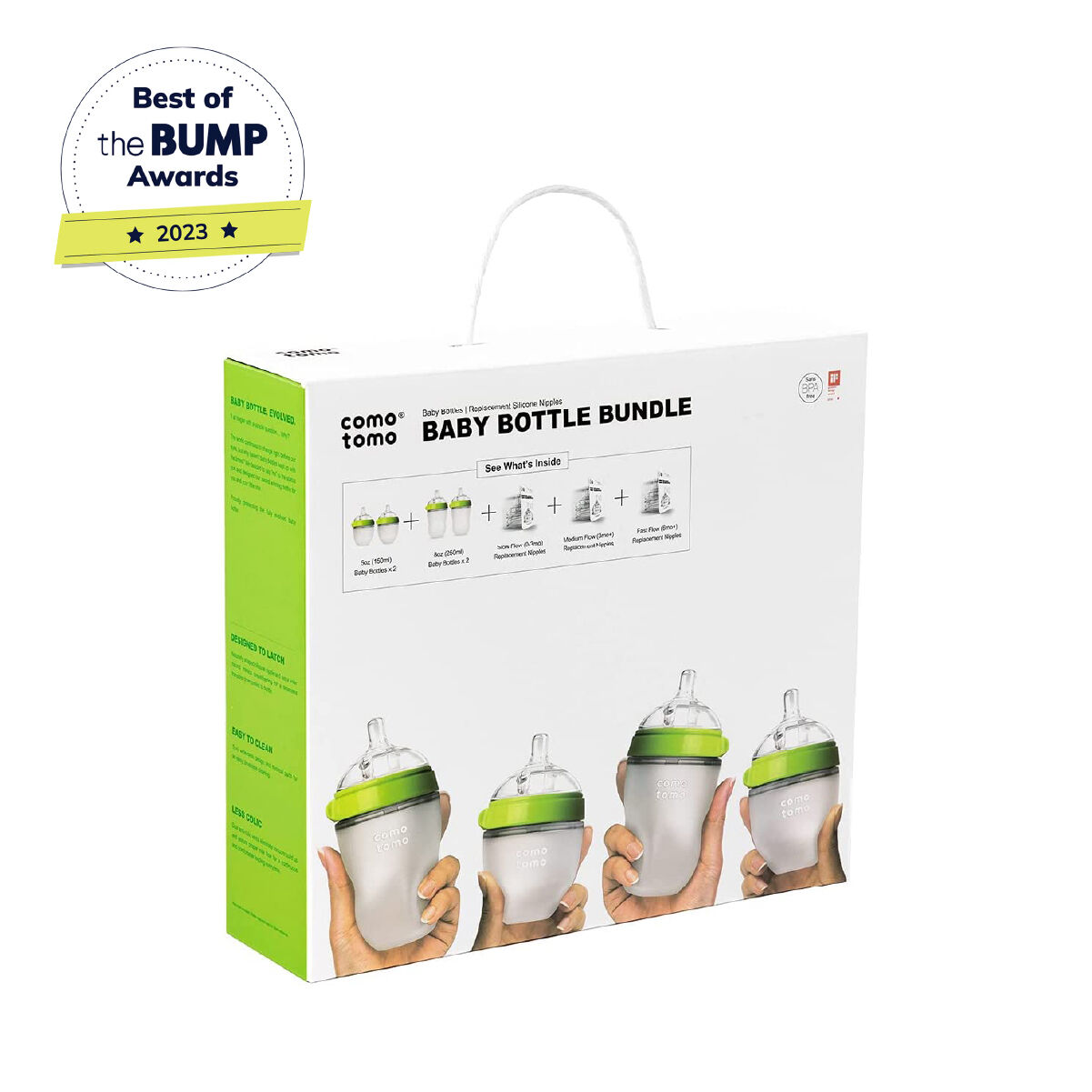 Comotomo Baby Feeding Bottle Bundle Green