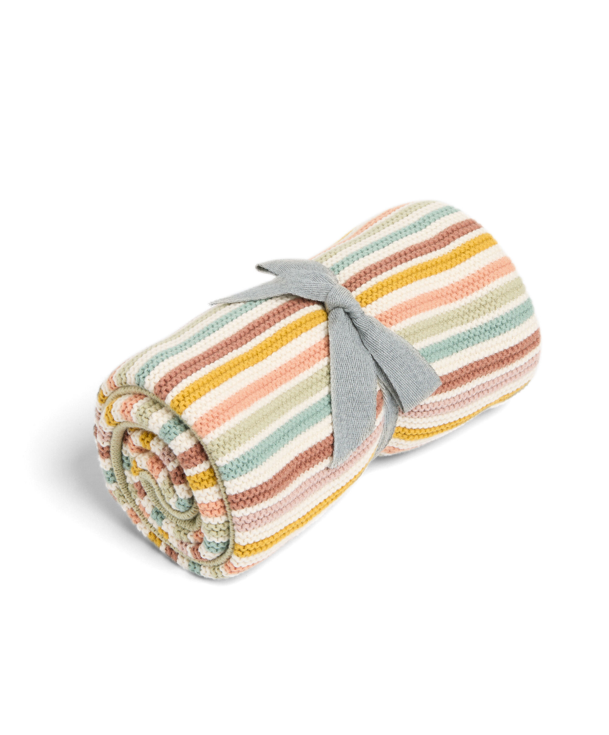 Knitted Blanket - Orchard Mlti Stripe image number 1
