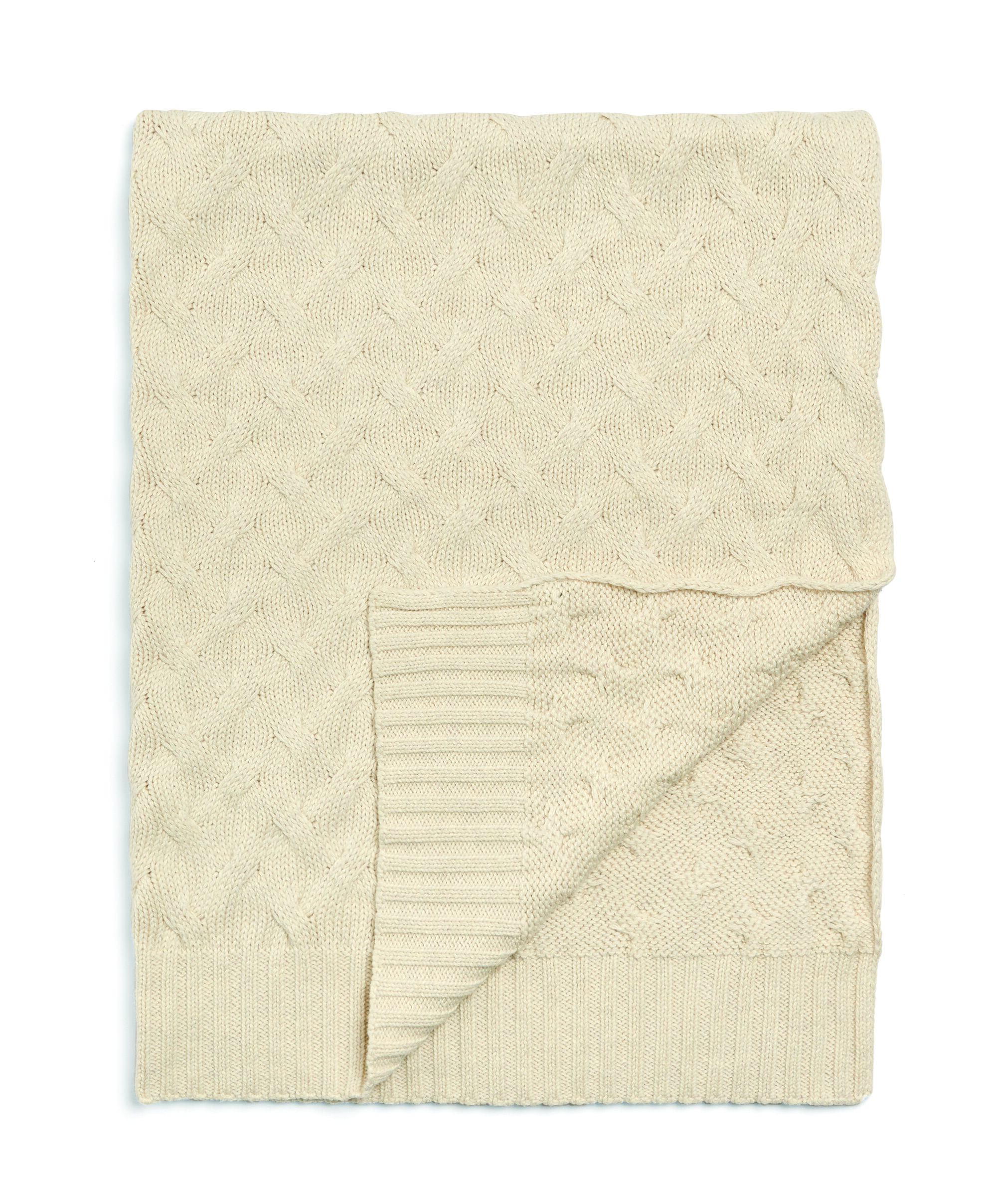 Cable Knitted Blanket - Welcome to the World Duckling image number 2