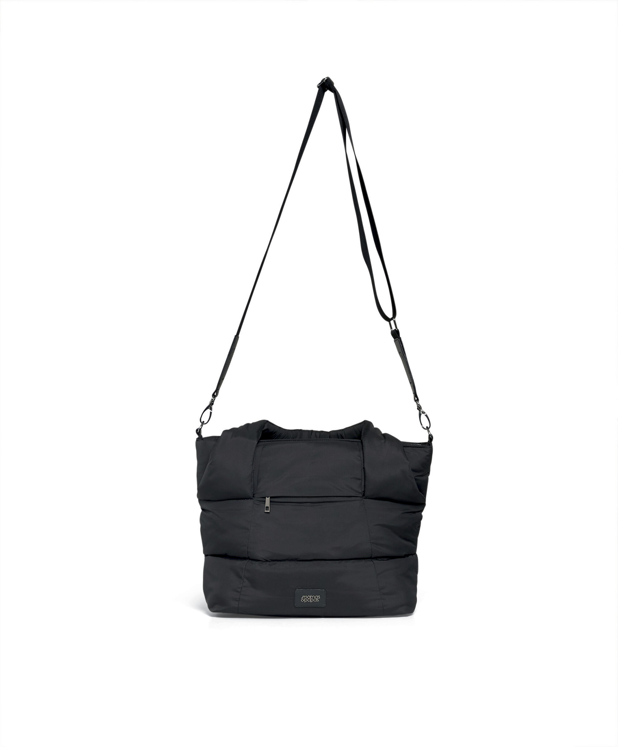 Quilted Tote Bag - Black image number 5