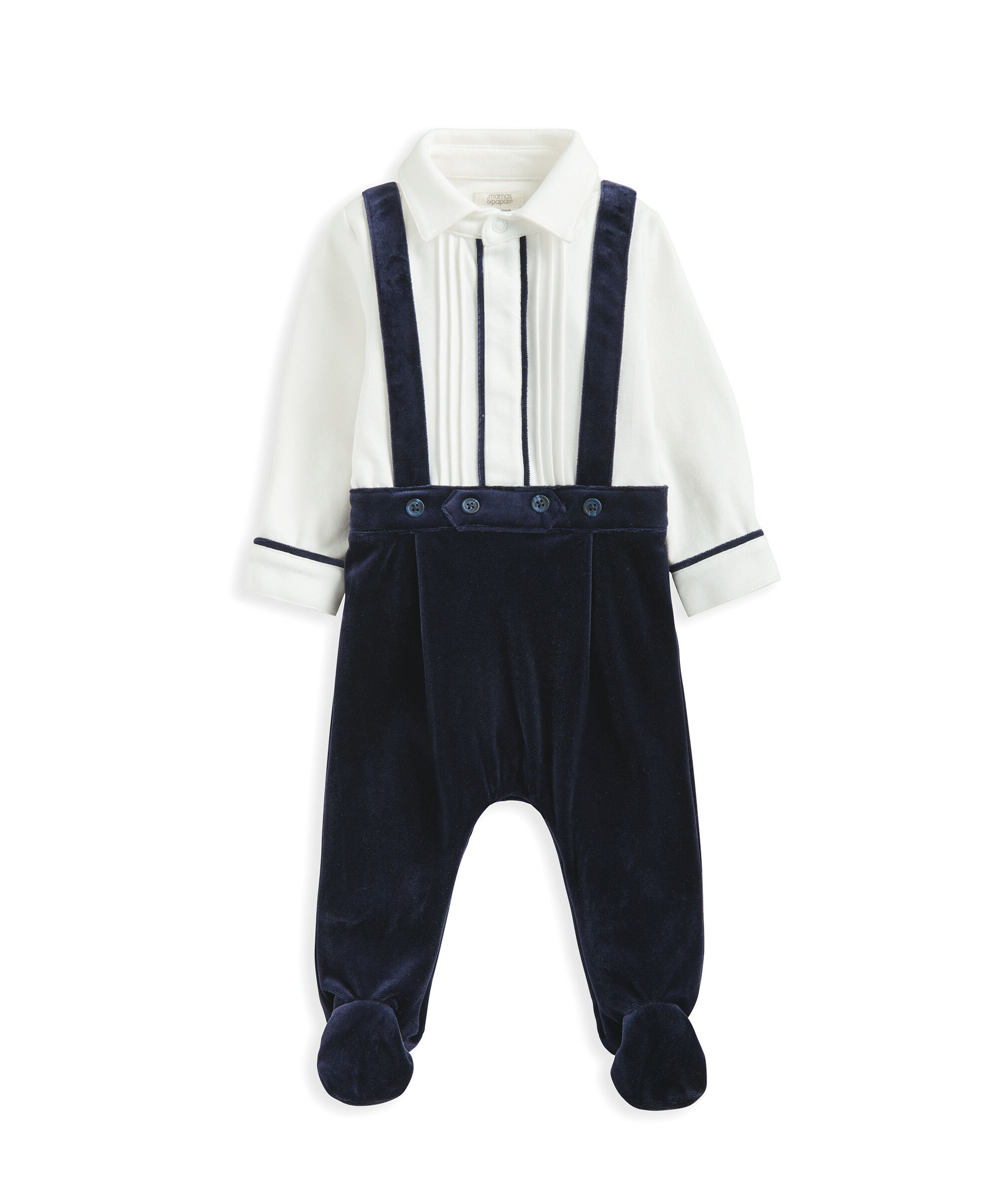 2 Piece Mock Tuxedo and Bow Tie Set - Navy image number 4