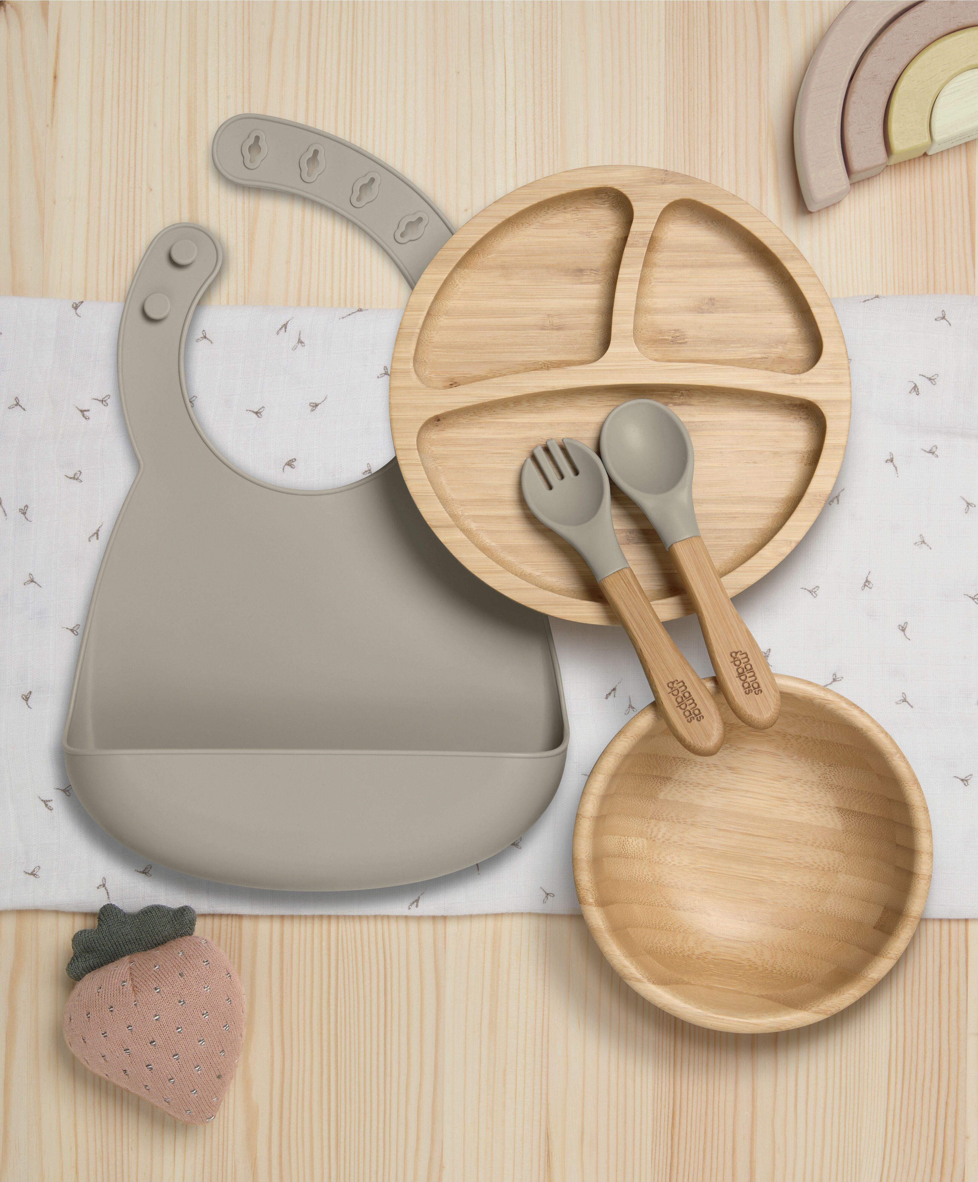 First Mealtime Bamboo Set - Truffle image number 1