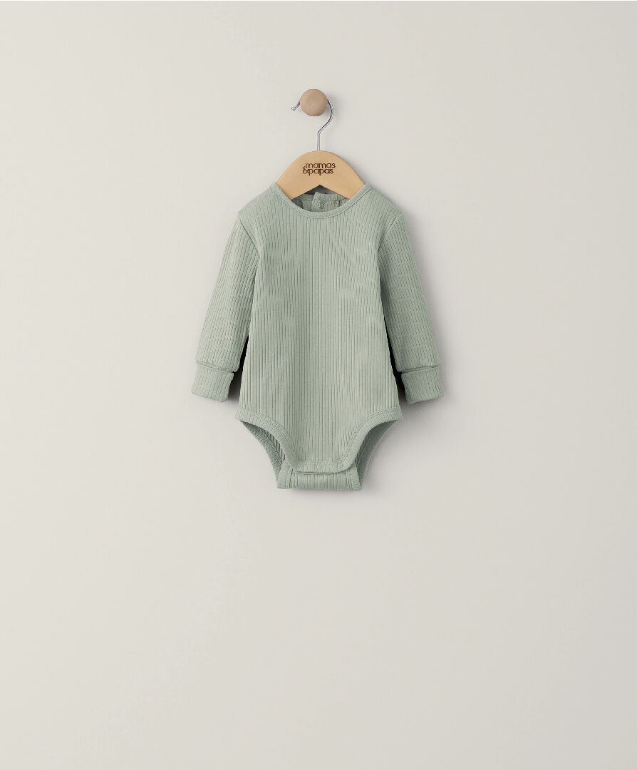 Sage Green Organic Bodysuit image number 1