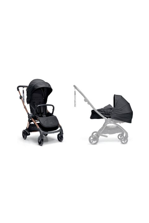 Airo Dusk with Rose Gold Frame Pushchair with Black Newborn Pack image number 1