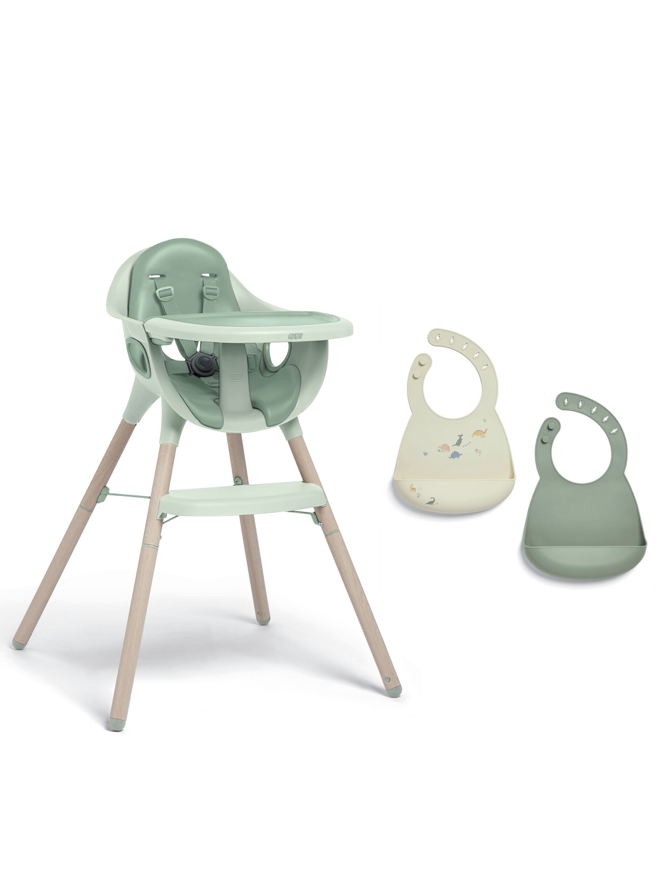 Juice High Chair with Silicone Bibs Set - Eucalyptus image number 1