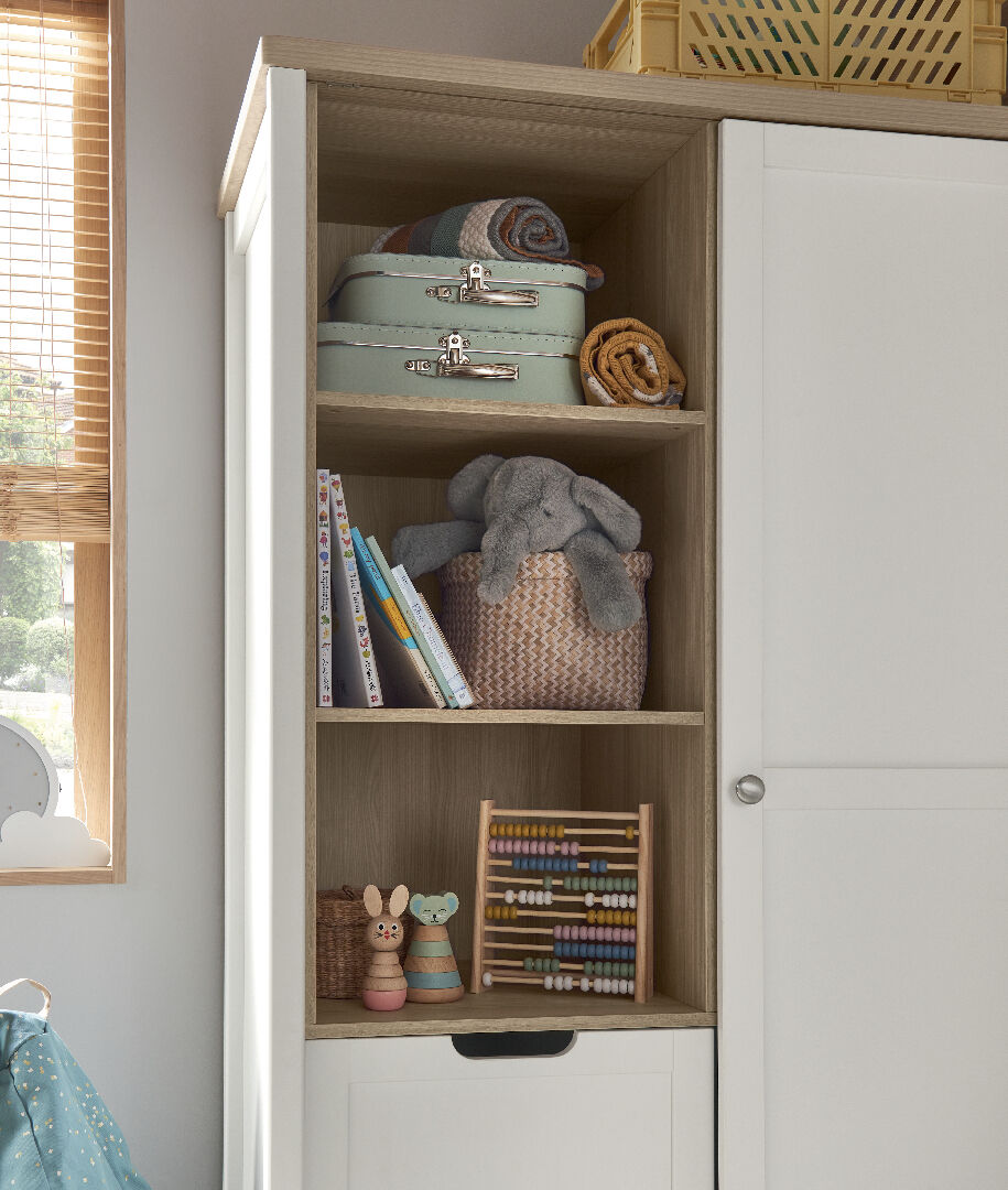 Harwell Wardrobe White/Oak image number 3