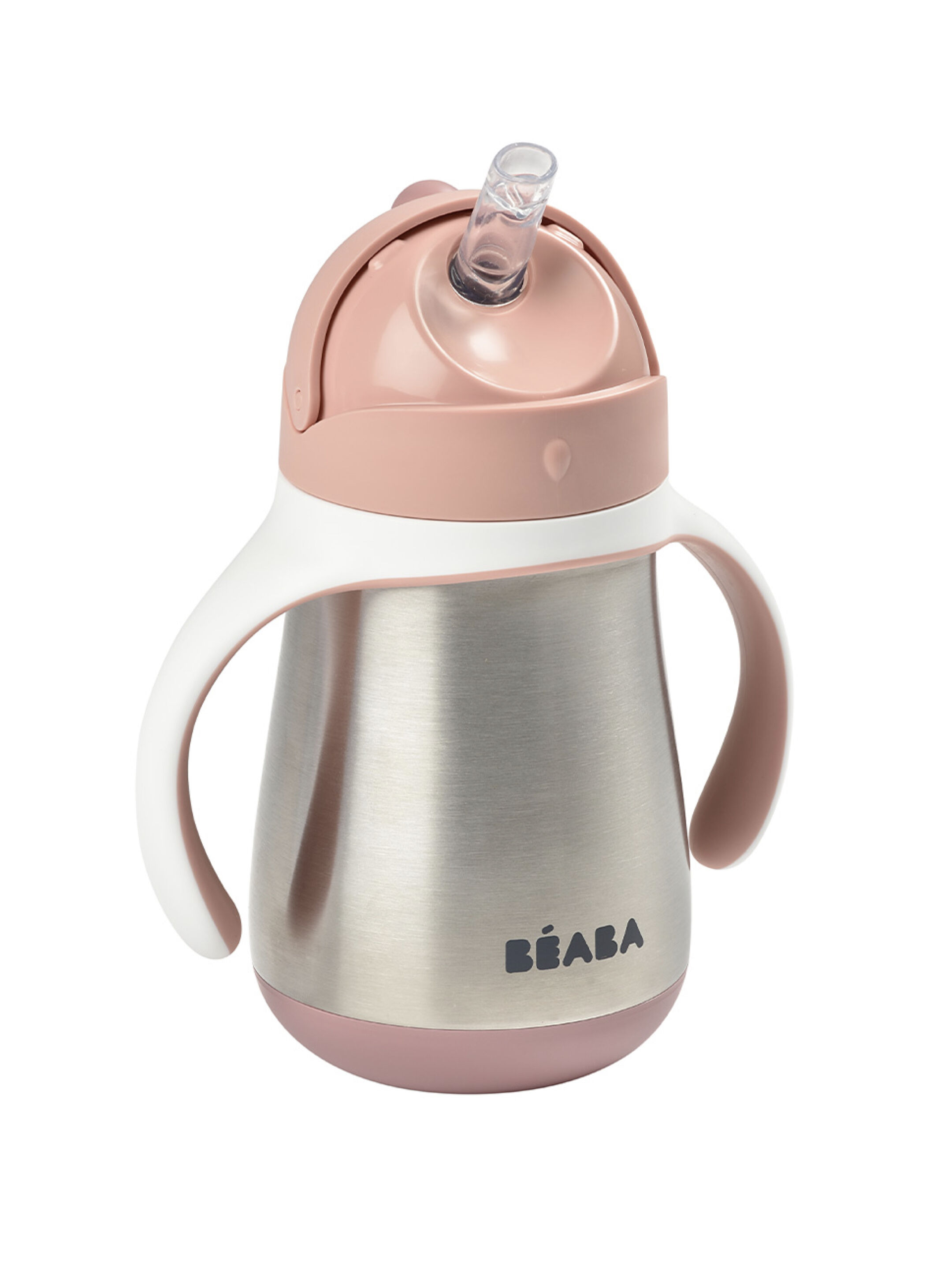 Beaba Stainless Steel Straw Cup - Old Pink image number 1