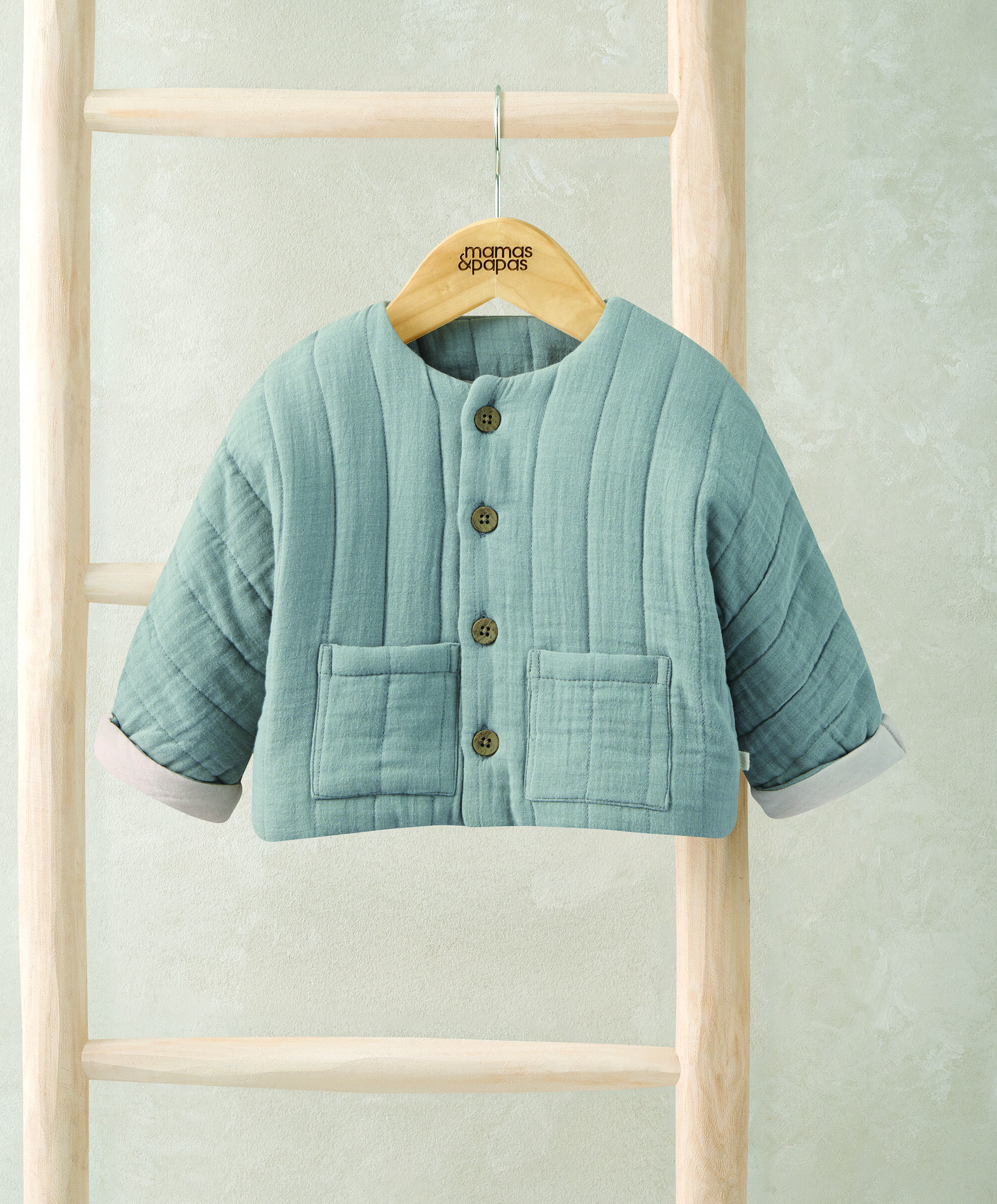 Blue Quilted Jacket image number 1