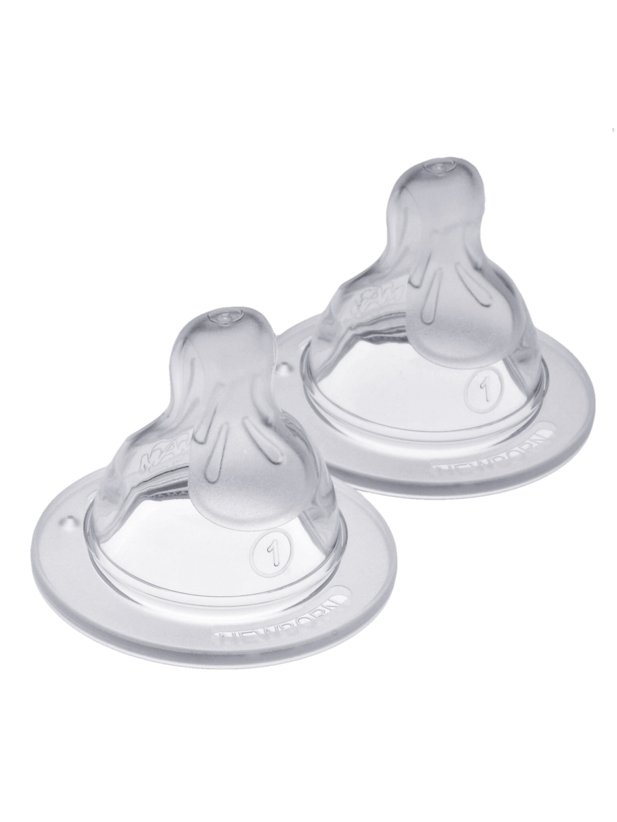 Mam Baby Teat Size 2 Silicone Teat/Spout - 2 M+ | Clear  Clear  - Pack of 2 image number 3
